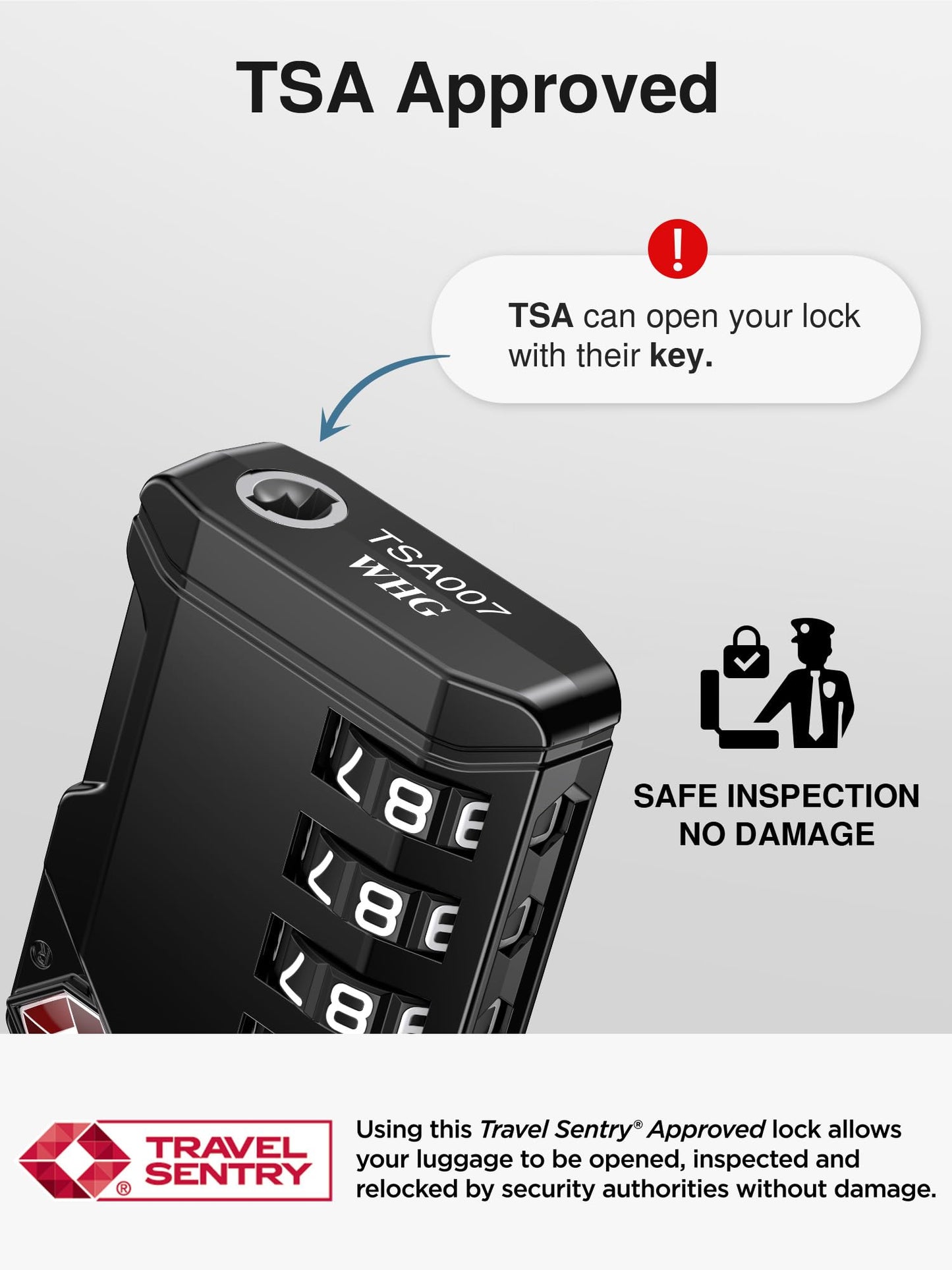 Puroma TSA Approved Luggage Locks 2 Pack – 4-Digit Resettable Combination Code, Durable Zinc Alloy for Suitcase, Backpack & Gym Locker
