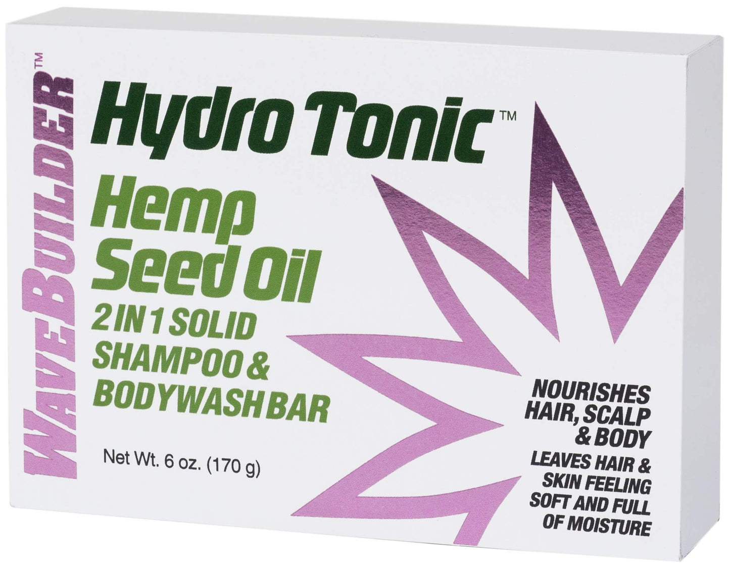 WaveBuilder Hydrotonic hemp seed oil 2 in 1 bar, 6 Ounce Beauty & Personal Care WAVEBUILDER