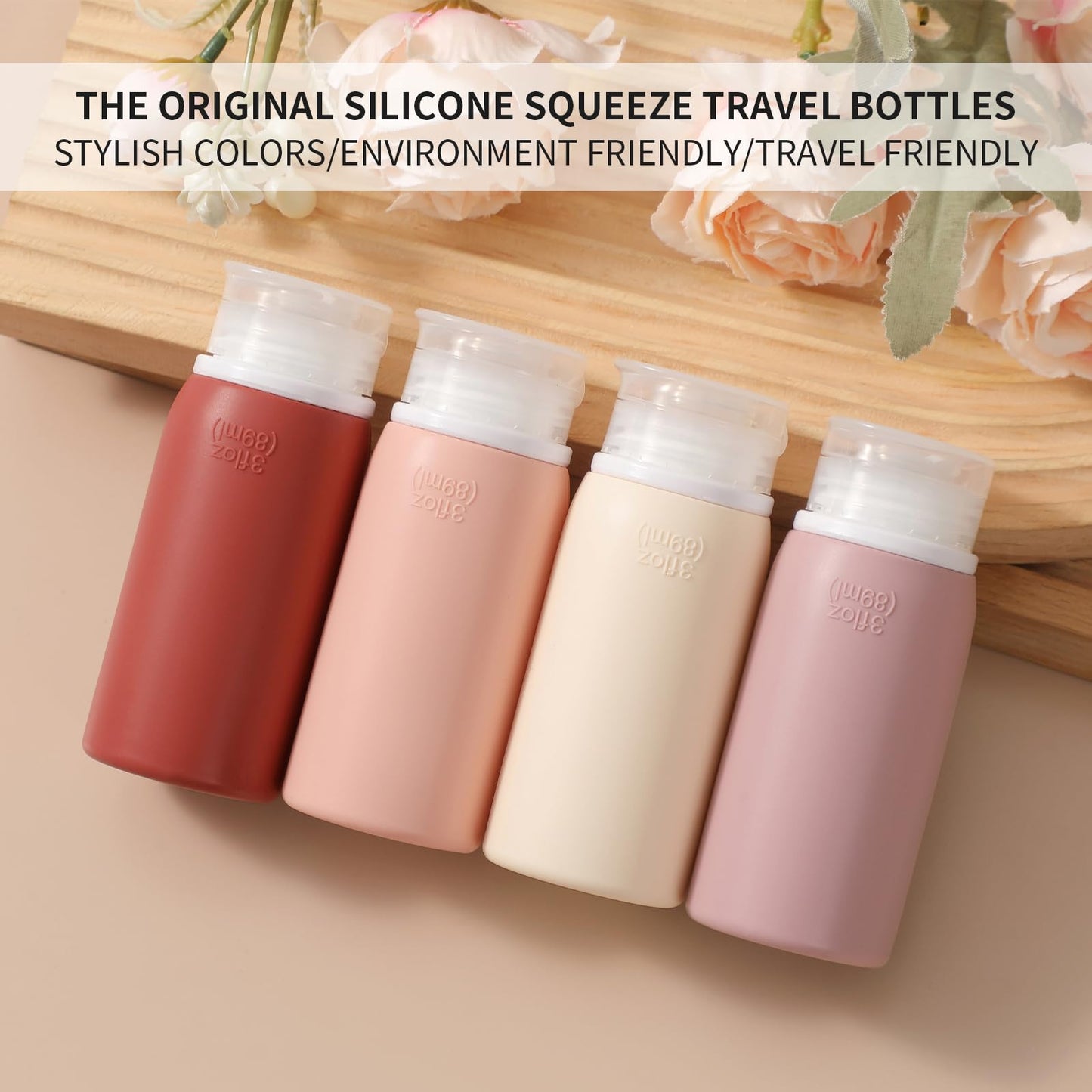 Muslish 21 Pack Travel Bottles for Toiletries, Leak-Proof TSA Compliant Silicone Travel Size Containers for Shampoo and Conditioner, BPA Free Beauty and Personal Care Muslish