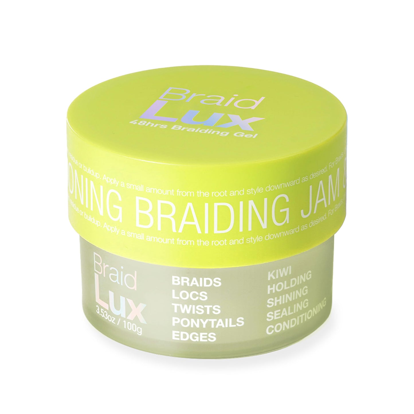 Lux Collection Braiding Gel & Braid Sealer for Box Braids - Braid Lux Gel for Braids, Locs & Twists with Castor Oil & Biotin, Non-Flaking, High Shine
