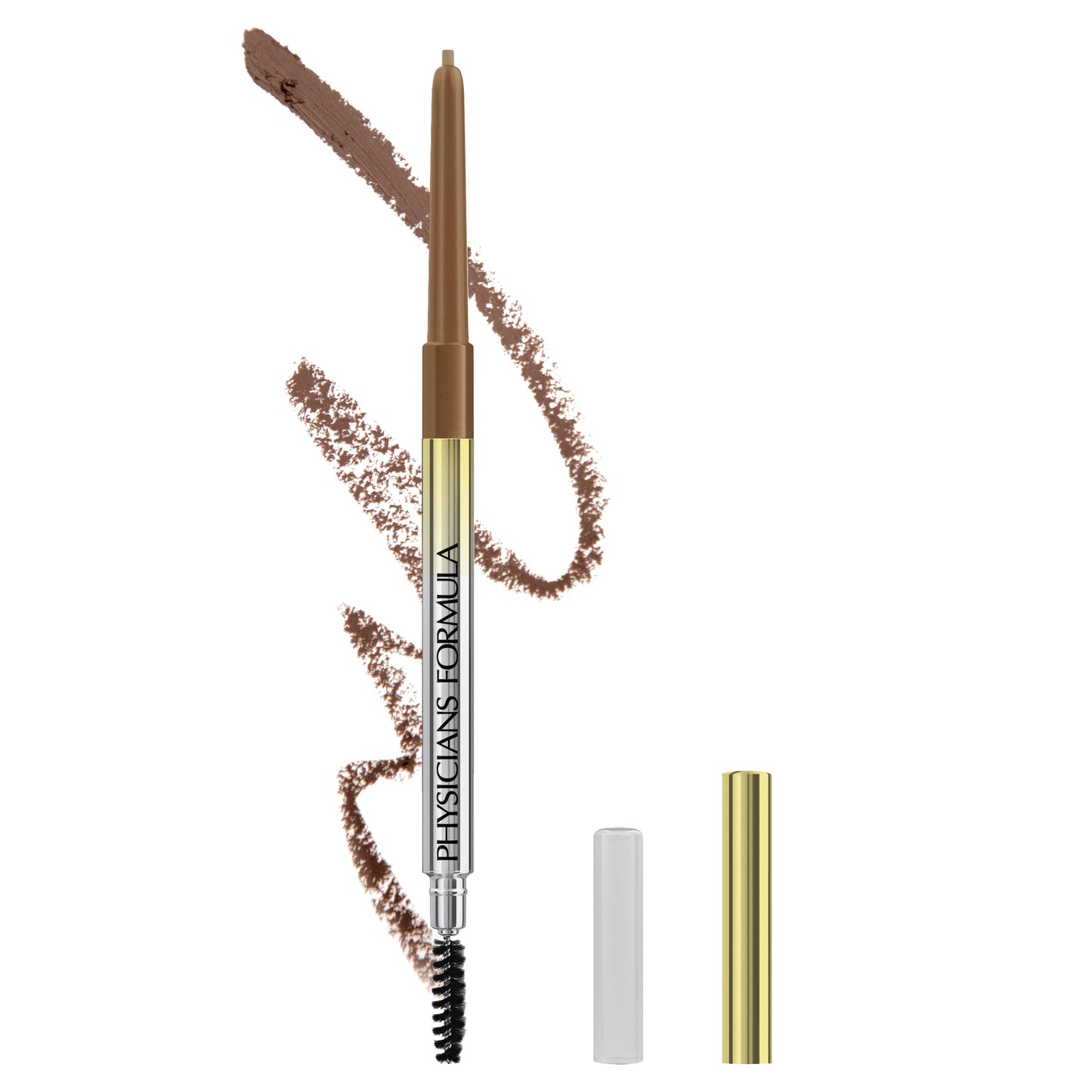 Physicians Formula Eyebrow Retractable Slim Definer Brow Pencil, Taupe Brown, Dual-Sided Brow Brush, Fine Tip, Shapes, Defines, Fills Brow Makeup |
