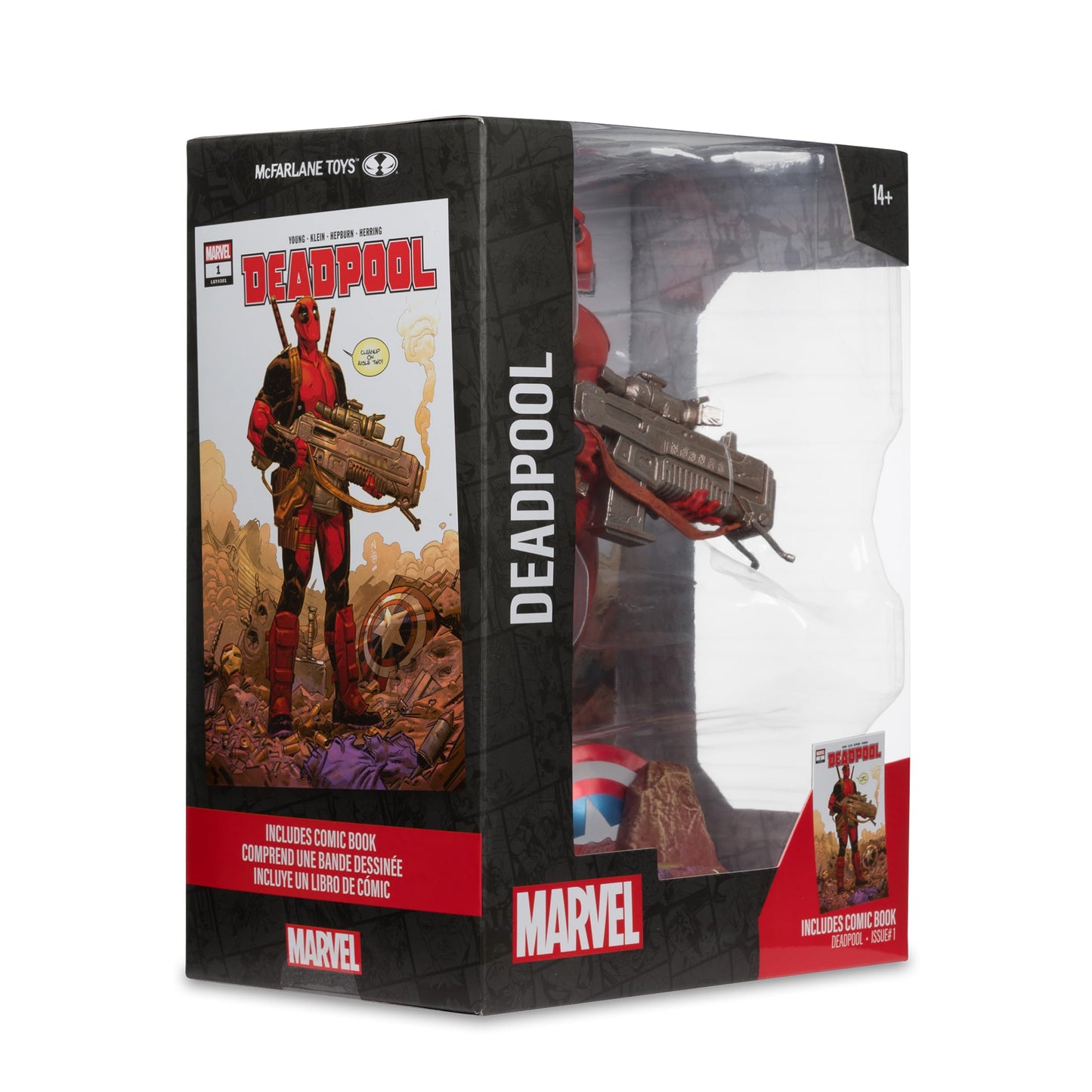 McFarlane Toys- Marvel Deadpool 1:6th Scale Collectible with Scene & Comic (Deadpool #1)