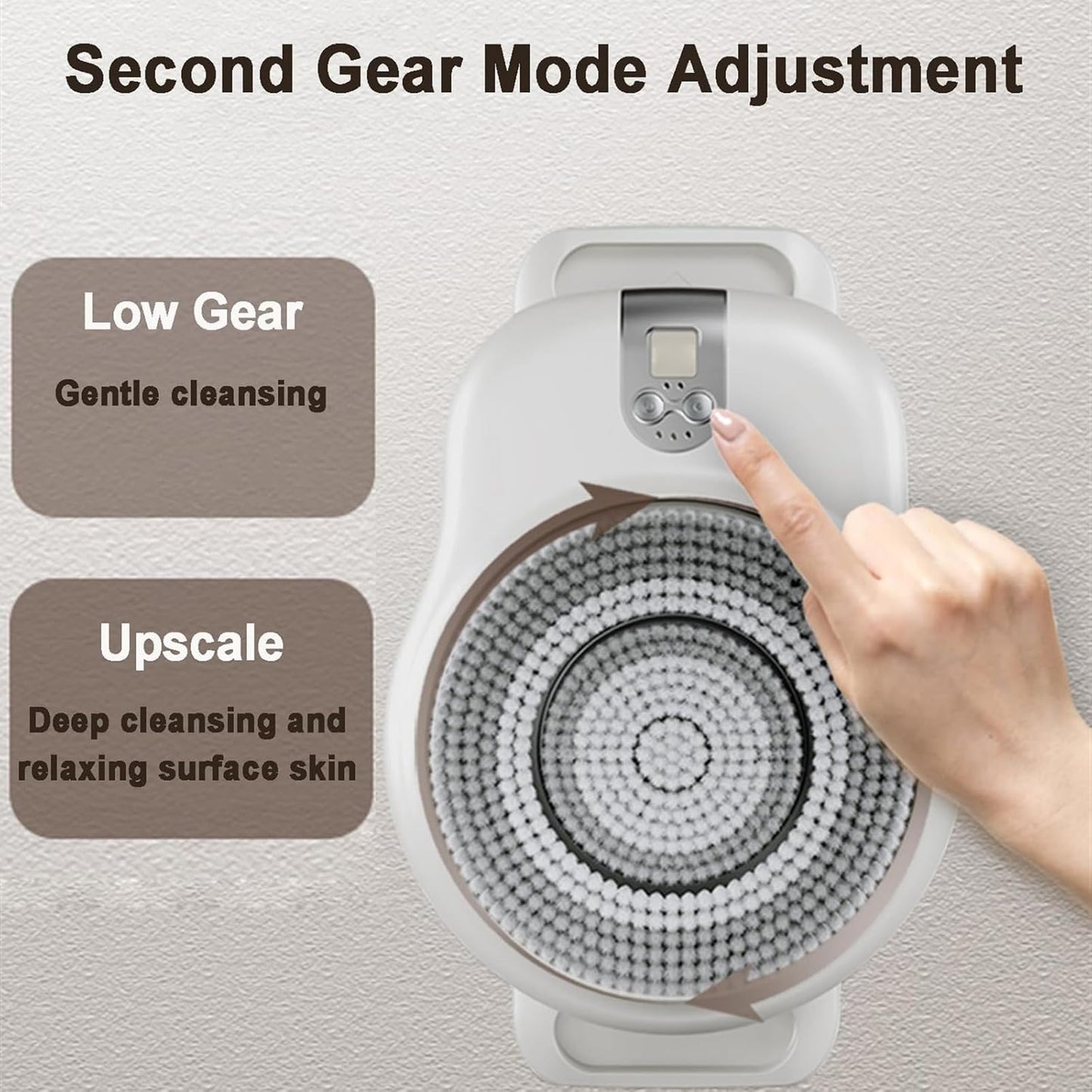 Fucxeoy Wall Mounted Electric Back Scrubber, Electric Back Exfoliating Bath Wash Pad with 18CM Large Brush Head, 360° Automatic Rota-Tion, 2-Speed Beauty and Personal Care Fucxeoy