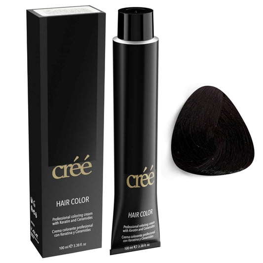 Cree Professional 2 - Very Dark Brown Permanent Hair Color - Long Lasting, Rich Vibrant - Gray Coverage 100ml - 3.4 fl.oz.