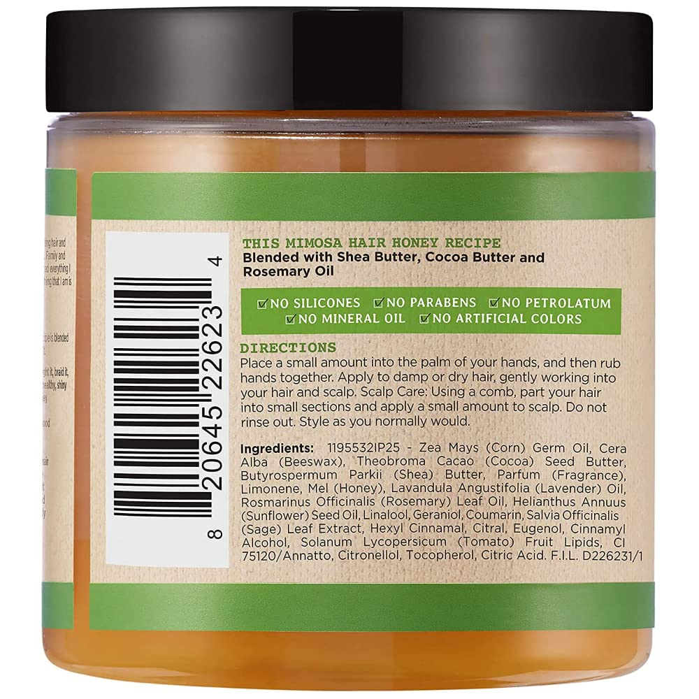 Carol's Daughter Mimosa Hair Honey Shine Pomade for Textured and Curly Hair - with Shea Butter & Rosemary Oil, 8 fl oz