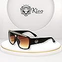 KLEO Flat Top Hip Hop Rapper Retro Aviator Sunglasses