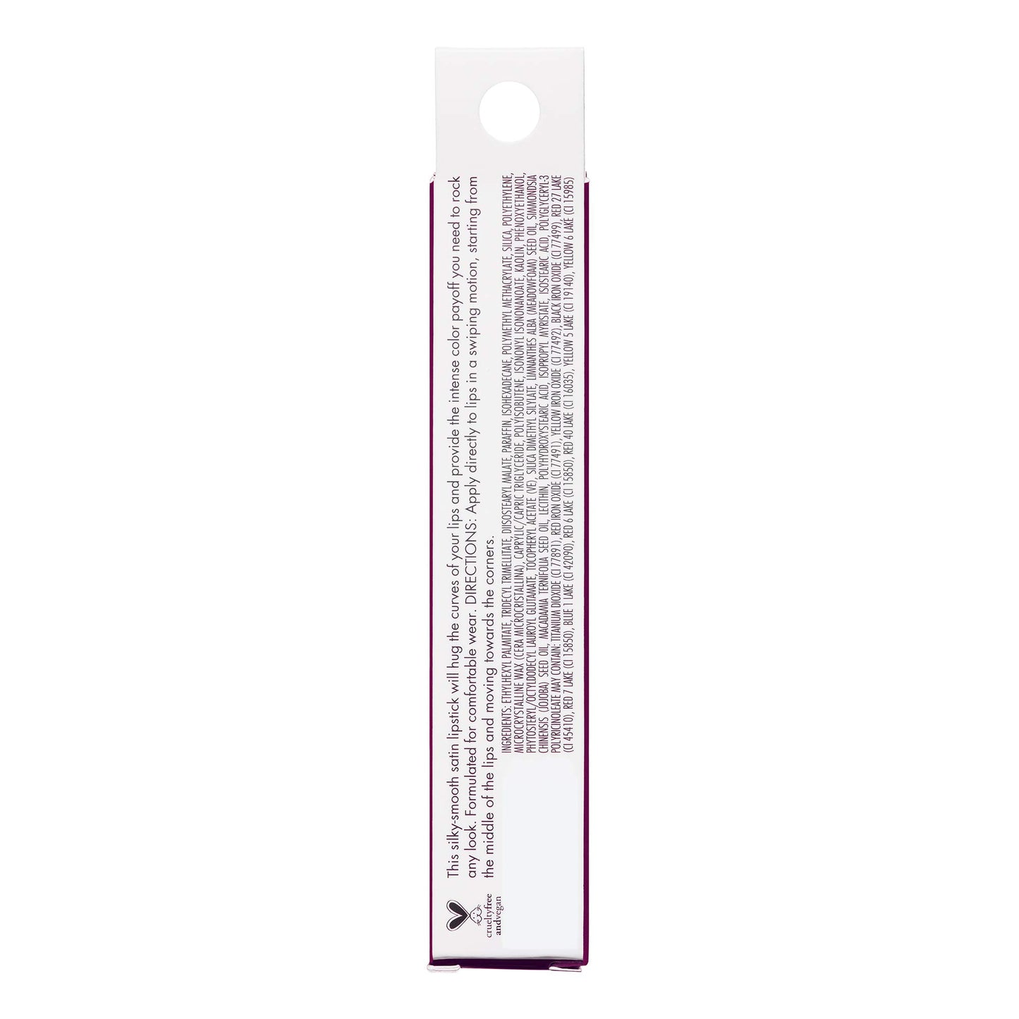 e.l.f. SRSLY Satin Lipstick, Silky, Smooth, Pigmented, Long Lasting, Provides Intense Color Payoff, Sugarplum, 10 Shades, Easy To Apply, 0.16 Oz