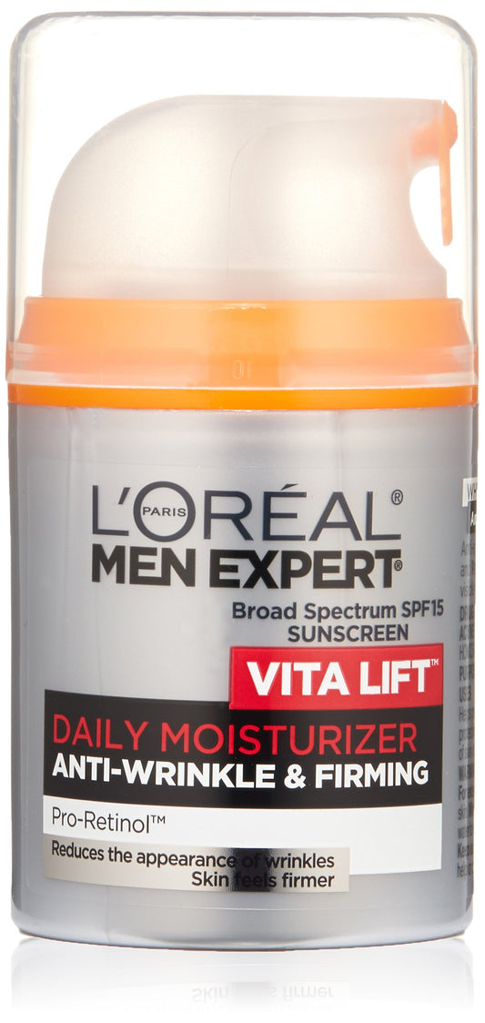 L'Oreal Men Expert Vitalift Anti-Wrinkle & Firming Face Moisturizer with SPF 15 and Pro-Retinol, Face Moisturizer for Men, Beard and Skincare for Men Beauty and Personal Care L'Oreal Paris Default Title