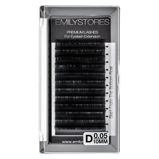 EMILYSTORES Eyelash Extension 0.05mm Thickness D Curl Length 10mm Individual Rapid Blooming Volume Eyelash For Easy Fan Lash Extensions, Flower