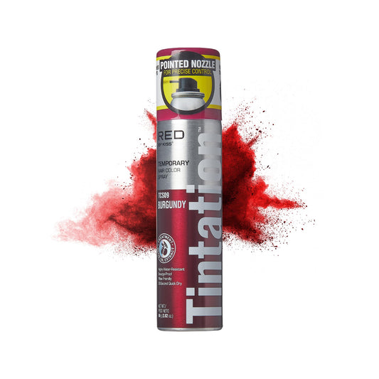 Red by Kiss Tintation Temporary Hair Color Spray 2.82oz, Quick-Dry & Smudge-Proof, Vivid Color Washable Hair Dye, Styling Spray Cosplay Halloween