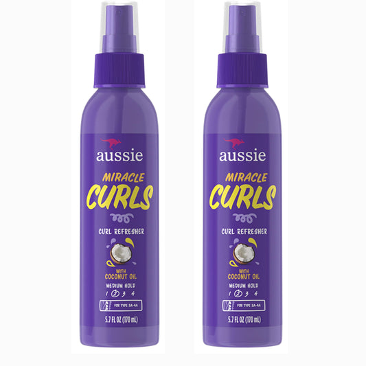 Aussie Miracle Curls Curl Refresher Maximum Hold 5.7 Ounce (170ml) (Pack of 2)