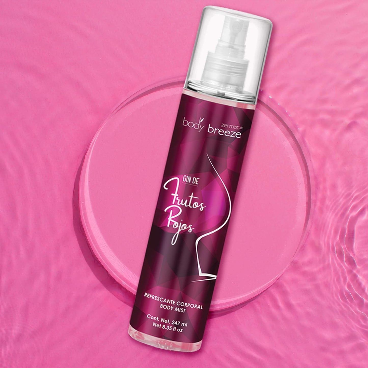 Zermat Gin de Frutos Rojos, Body Mist for Women -Formulated with glycerin to help preserving skin hydration. 8.35 Fl. Oz.