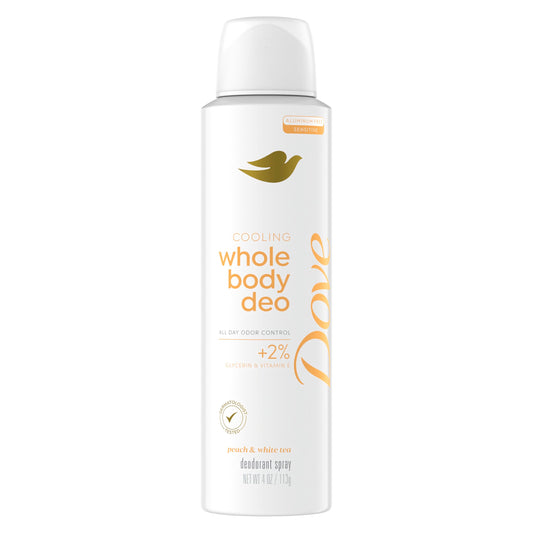 Dove Whole Body Deodorant Cooling Spray Peach & White Tea Aluminum Free 4oz Beauty and Personal Care Dove