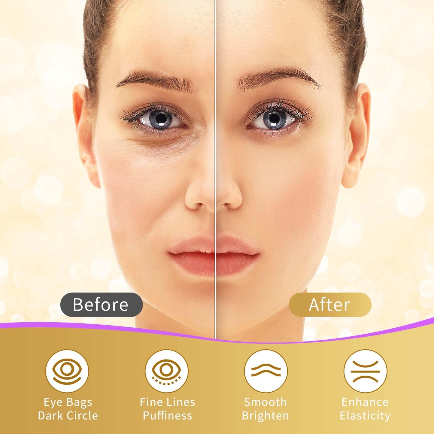 Under Eye Patches, 40 Pairs Eye Mask for Dark Circles, Puffy Eyes, Undereye Bags,Wrinkles,Eye Mask Patches with 24K Gold, Hyaluronic Acid,Rose & Aloe Beauty and Personal Care USTELIR BLOOM