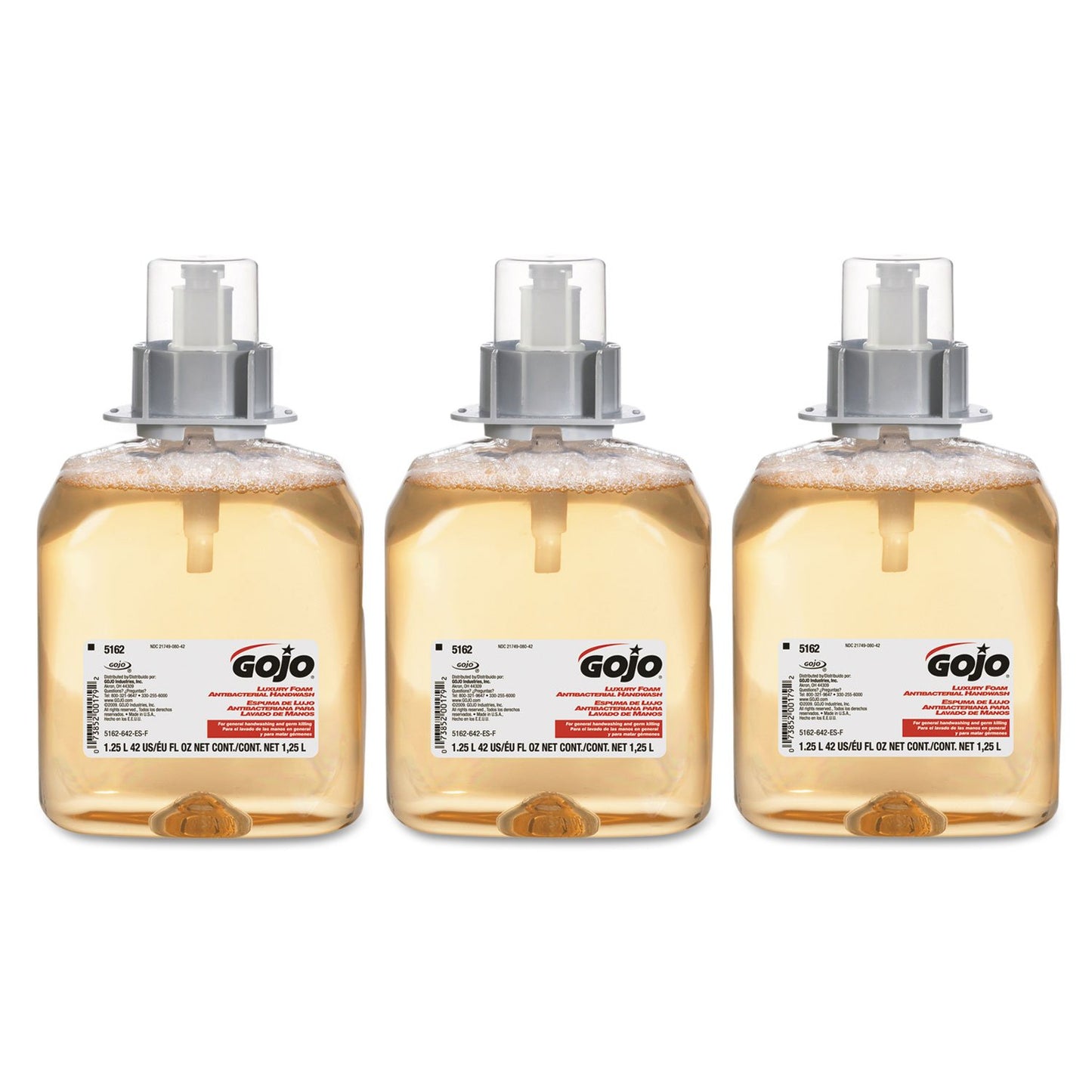Gojo Foaming Hand Soap - Orange Antibacterial Handwash - Case of 3-1250 ml