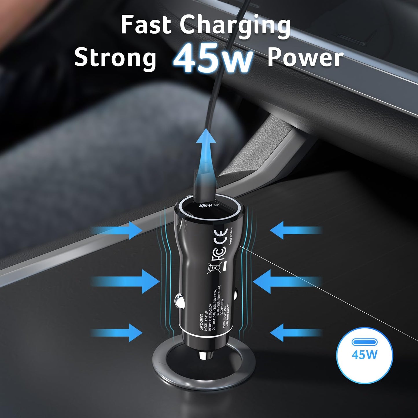 acer Qi2.2 25W Mag-Safe Car Mount Charger, Wireless Car Charger with Cooling Fan, Glass Panel & Backlight,Vent Phone Mount with 45W…