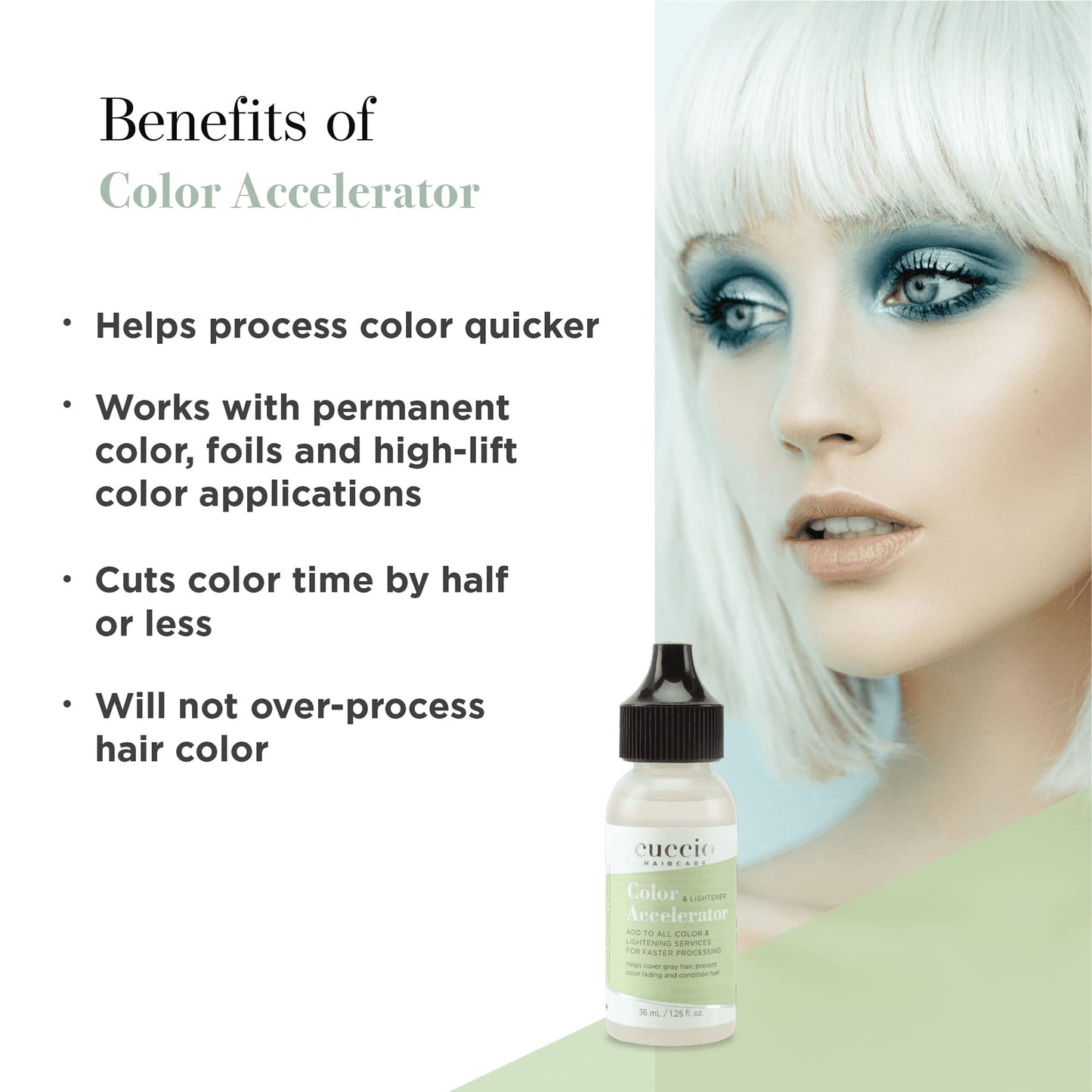 Cuccio Haircare Color And Lightener Accelerator - Cuts Process In Half - Provides Excellent Gray Coverage - Prevents Color Fading - Works With 10