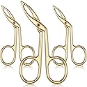 Hicarer 3 Pcs Eyebrow Tweezers Scissor for Women Facial Hair Handle Straight Tip Scissor Shaped Eyebrows Tweezers for Hair Plucker Remover Eyebrows