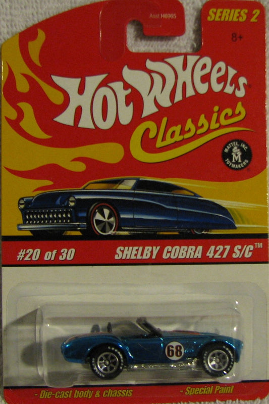 Hot Wheels Classics Series 2 #20 of 30 Shelby Cobra 427 S/C BLUE 1:64 Scale