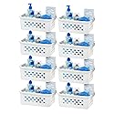 IRIS USA Plastic Basket, 8-Pack, Small, Shelves Storage Basket for Organizing Pantry Cabinet Bedroom Office Craft Room, White