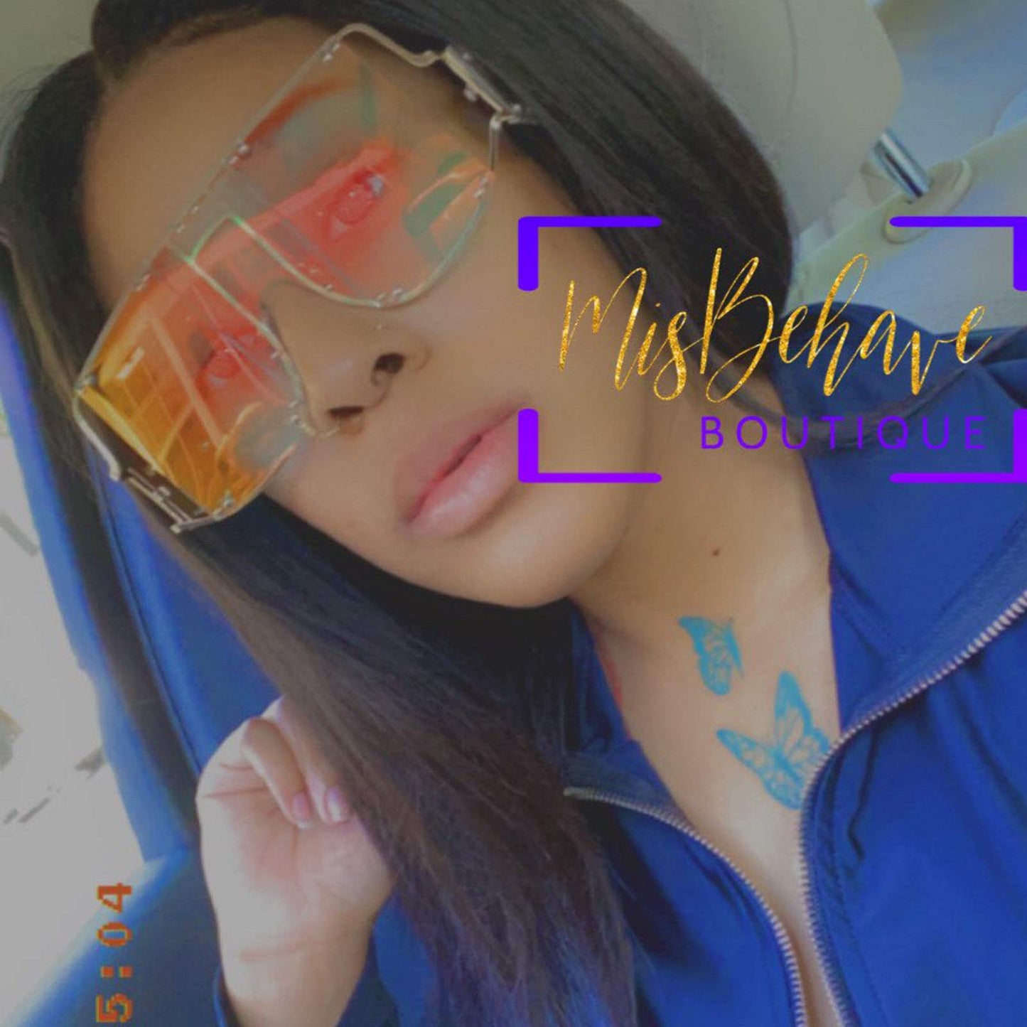 COTIA/Fashion Square Sunglasses Women New Oversized Mirror Men Shades Glasses Luxury Brand Metal Rivet Fashion Female Eyewear (gold clear)