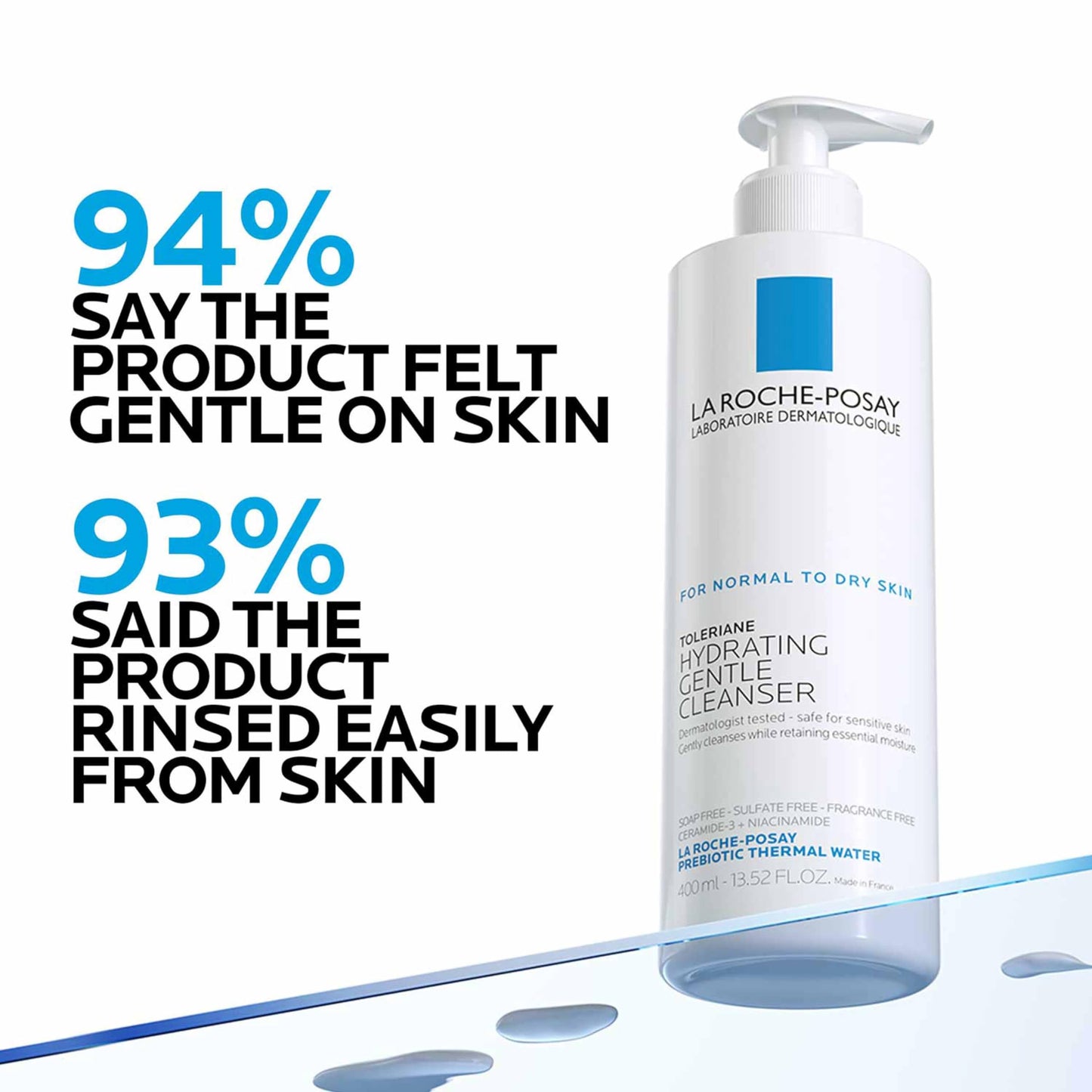 La Roche-Posay Toleriane Hydrating Gentle Face Cleanser, Hydrating Facial Cleanser With Niacinamide + Ceramides, Daily Face Wash For Dry Skin Beauty and Personal Care La Roche-Posay