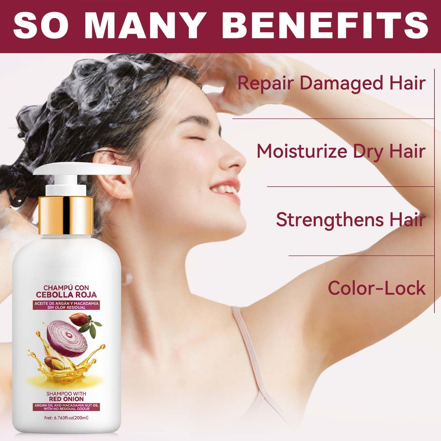 Red Onion Shampoo & Treatment Set, Strengthens, Thickens & Reduces Hair Loss, Strengthening Follicles, Hydrating & Nourishing, for Thinning