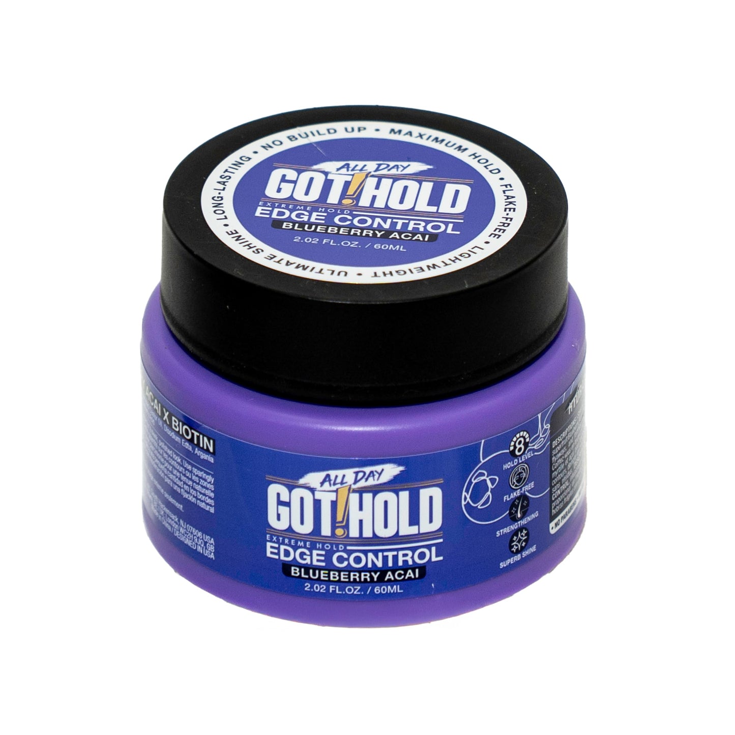 ALL DAY GOT HOLD Extreme hold Blueberry Acai Edge Control 2.02 fl.oz/60ml