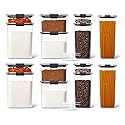 Rubbermaid Brilliance Pantry, Clear and Airtight Food and Pantry Storage Containers two sets of 7 pieces (14 piece set total)
