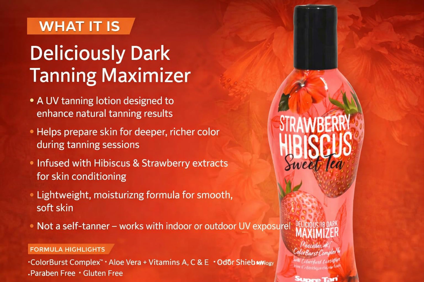 Strawberry Hibiscus Sweet Tea Dark Maximizer 8oz