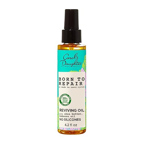 Carol's Daughter Born To Repair Reviving Hair Oil for Dry Damaged Hair & All Curl Types, Made with Shea Butter, 4.2 Fl Oz