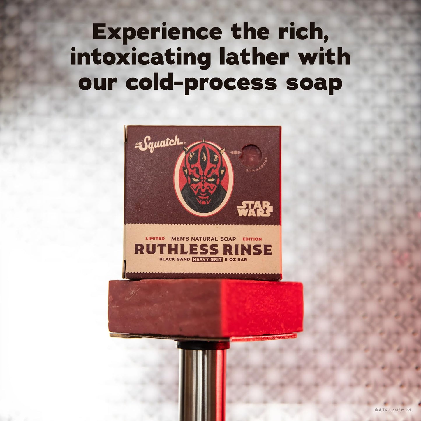 Dr. Squatch Natural Men's Bar Soap - Star Wars Inspired Gifts for Men - Natural Cold Process Soap Bar - Ruthless Rinse (5 oz)