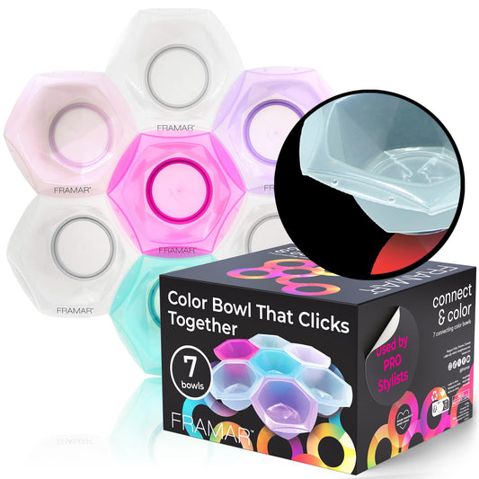 FRAMAR Connecting Hair Dye Bowl Set - Hair Color Bowls For Hairstylist, Salon Color Bowls, No More Spilled Color, Avoids Bowls Tipping, Non-Slip Beauty & Personal Care FRAMAR