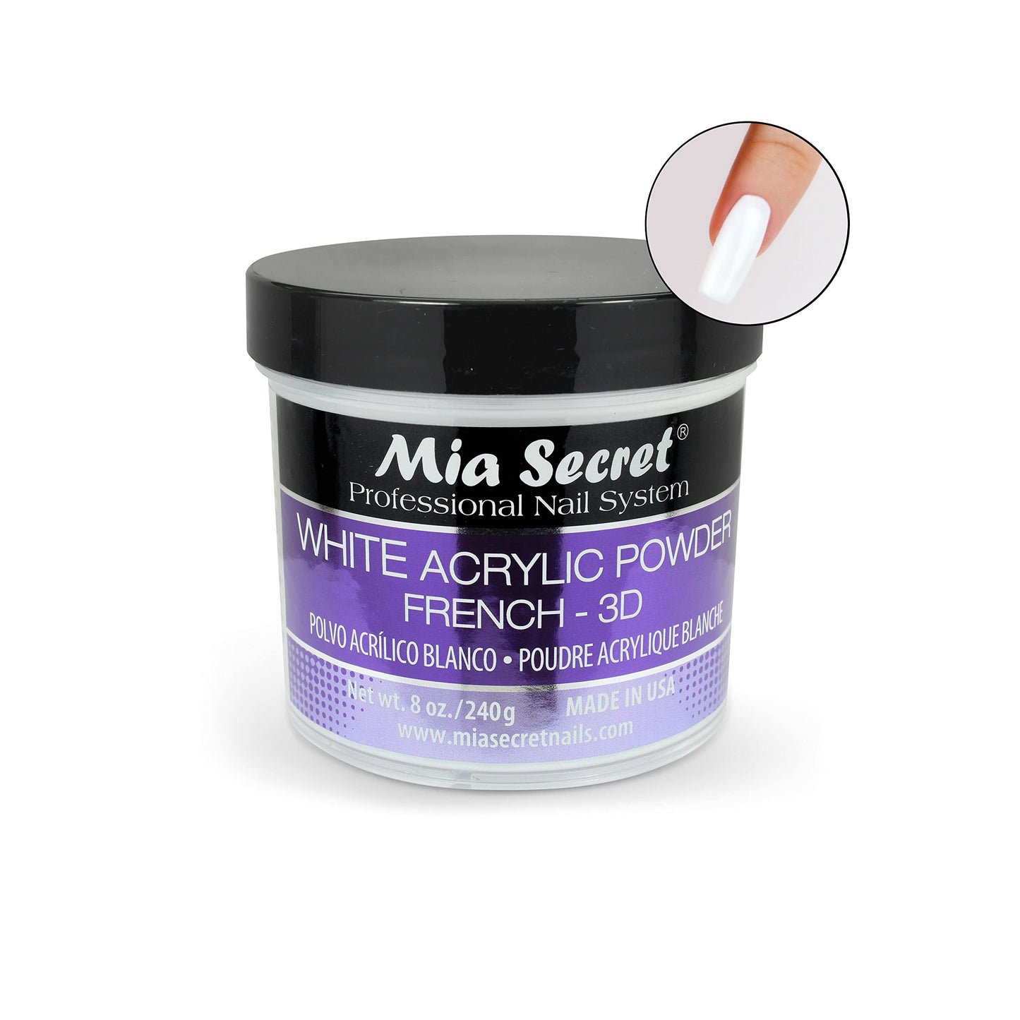 Mia Secret White Acrylic Powder (8oz) Beauty & Personal Care Mia Secret