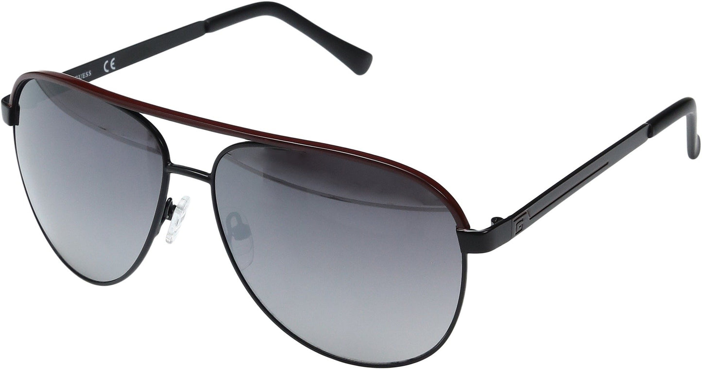 GUESS GF0172 Black/Red Line/Smoke Mirror Lens One Size