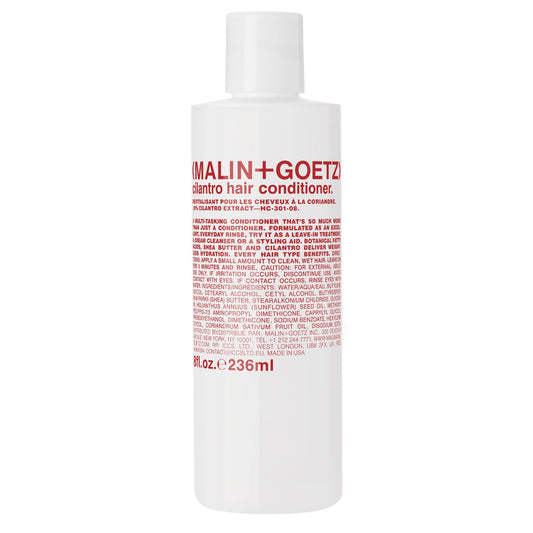 MALIN+GOETZ cilantro conditioner ‚Äîresidue-free, lightweight scalp treatment. conditions, detangles, balances pH, intensely hydrates. tames frizz