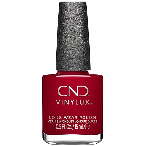 CND Vinylux Longwear Red Nail Polish, Gel-like Shine & Chip Resistant Color, Hollywood, 0.5 fl. oz