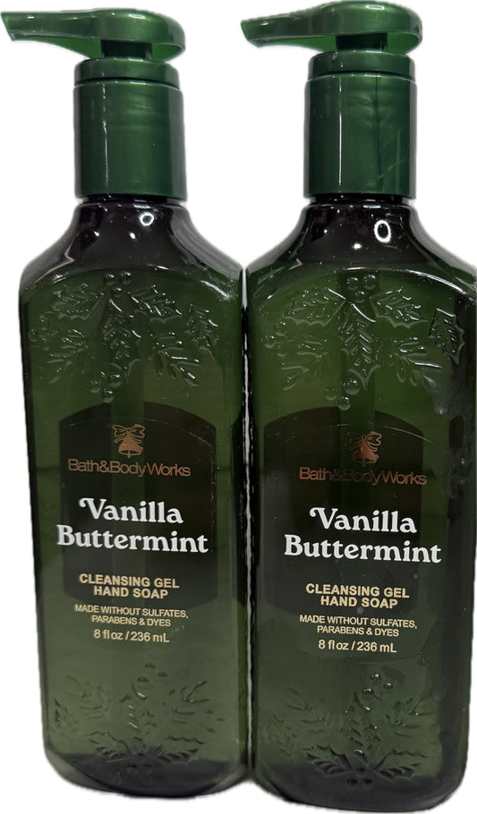 Bath and Body Works Vanilla Buttermint Cleansing Gel Hand Soap 8 Ounces Each Pack of 2 Beauty & Personal Care Bath & Body Works