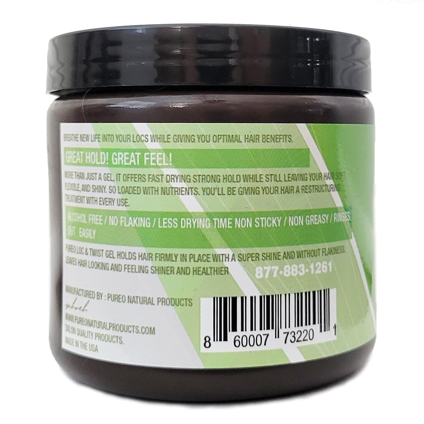 Pure O Hair Solution Product Lock & Twist Gel 16 Oz (Pack of 1)