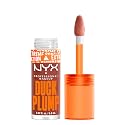 NYX PROFESSIONAL MAKEUP Duck Plump High Pigment Lip Gloss, Lip Plumper Gloss with Spicy Ginger - Brown Of Applause
