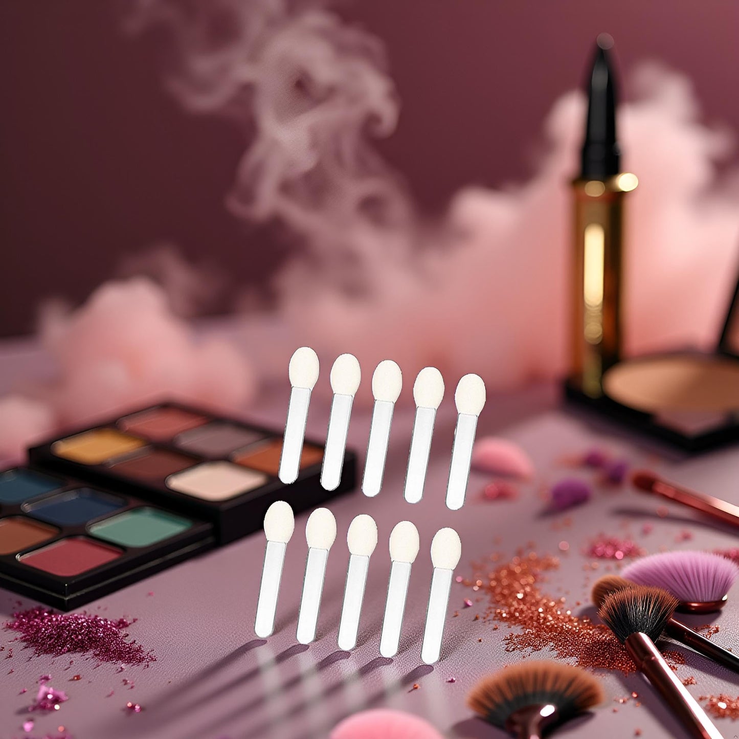 10 Pcs Eyeshadow Applicator Eyeshadow Brush Makeup Tools, Sponge ened, Eyeshadow Brushes