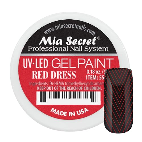 Mia Secret Professional Nail System UV/LED Gel Paint - 5 grams (Red Dress) Beauty & Personal Care Mia Secret