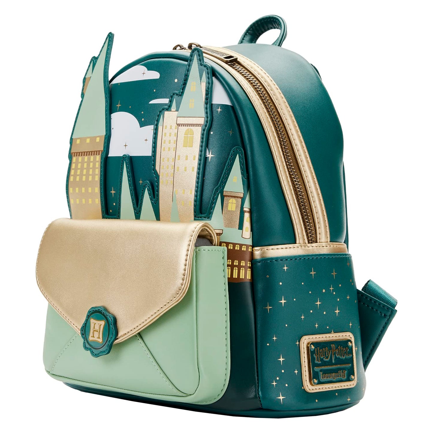 Loungefly Harry Potter Golden Hogwarts Mini Backpack Standard