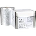 ForPro Professional Collection Expert Embossed Aluminum Foil Roll, 320 Ft Hair Foils for Color Application and Highlighting Services, Silver, Medium
