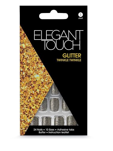 Elegant Touch Glitter Nails with Adhesive Tabs Twinkle Twinkle [Personal Care] Beauty & Personal Care Elegant Touch
