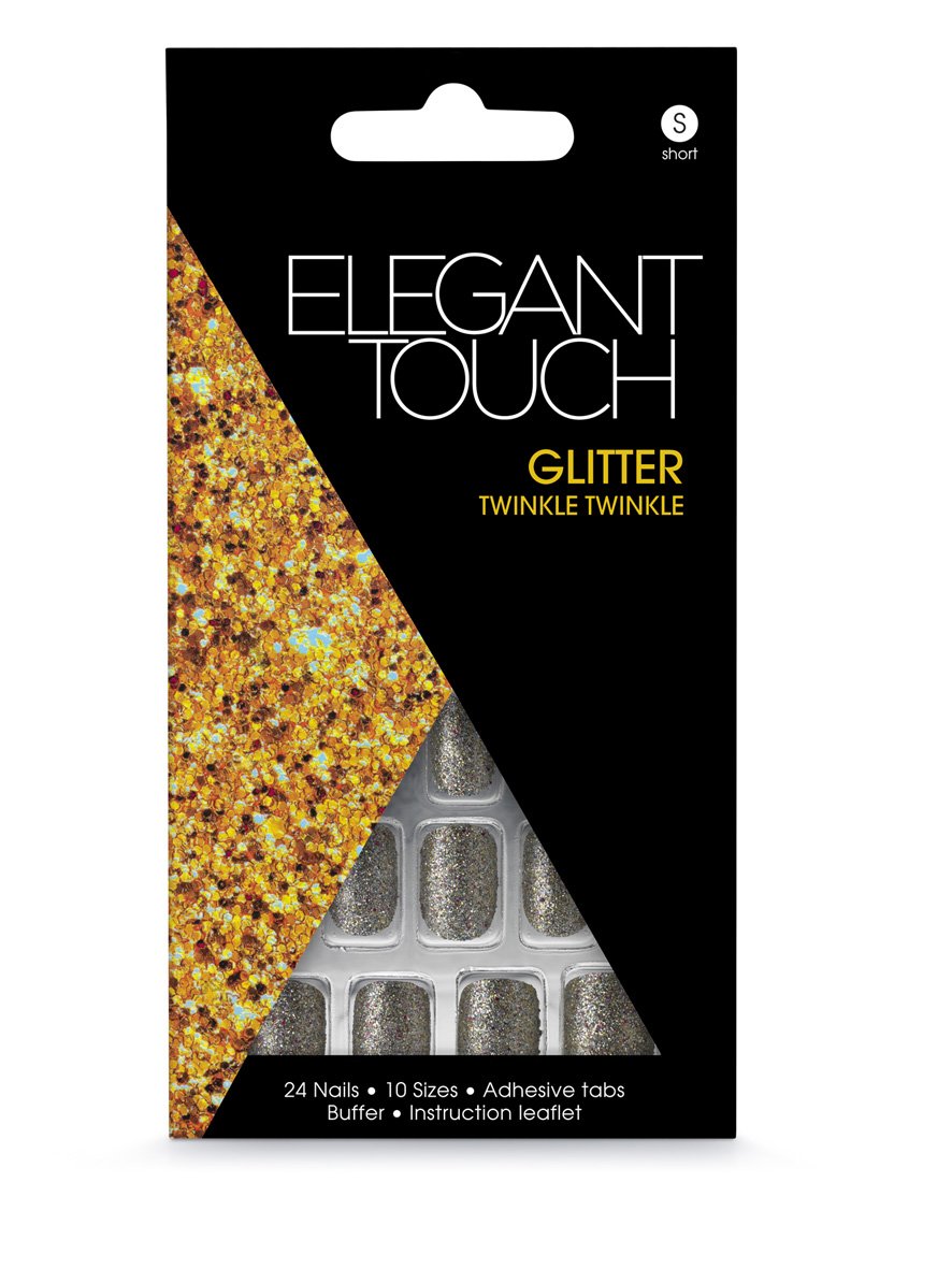 Elegant Touch Glitter Nails with Adhesive Tabs Twinkle Twinkle [Personal Care] Beauty & Personal Care Elegant Touch