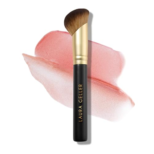 LAURA GELLER NEW YORK Sculpting Face Brush - Angled Makeup Brush for Blending & Contouring - Dense Vegan Bristles - For Cream, Powder & Baked Formulas