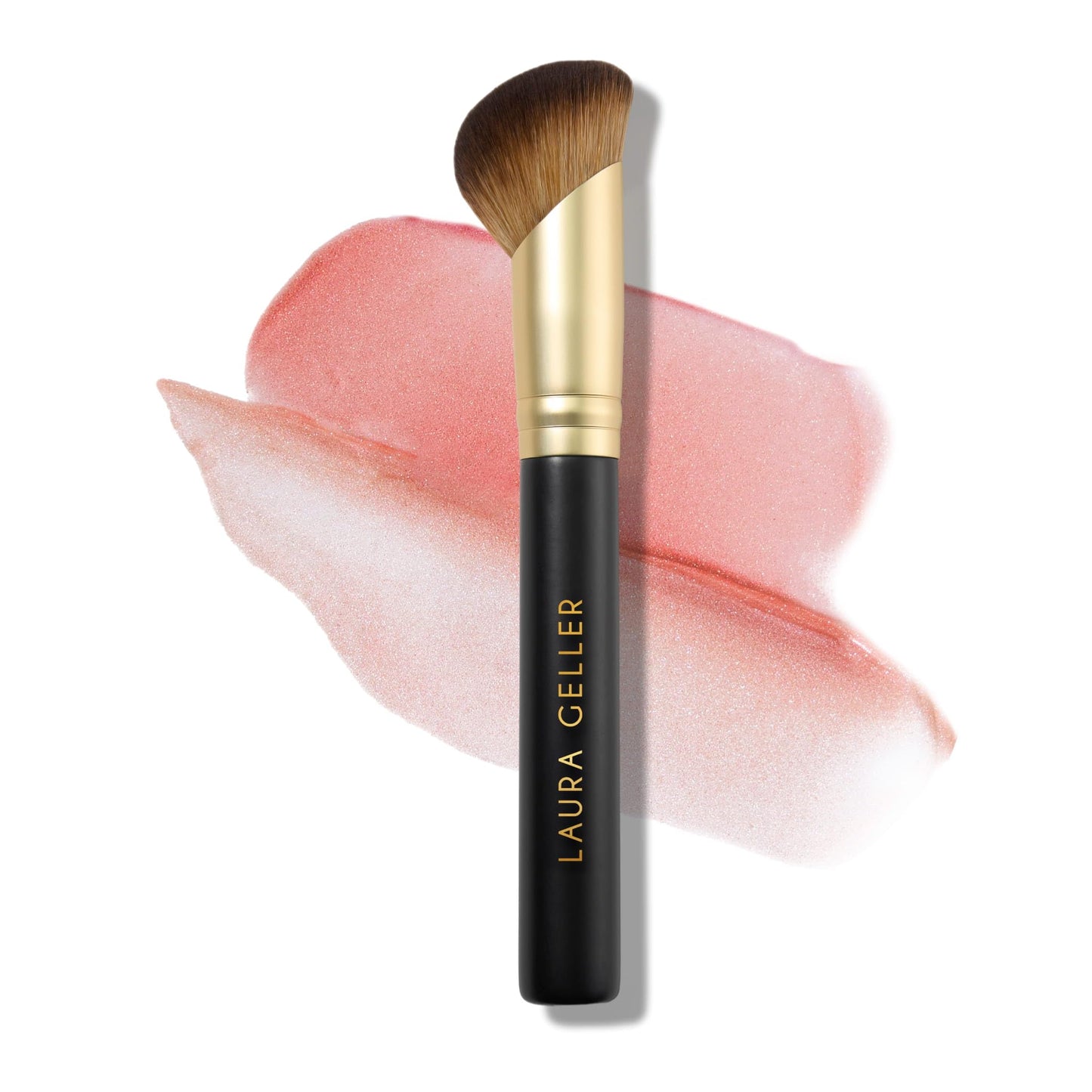 LAURA GELLER NEW YORK Sculpting Face Brush - Angled Makeup Brush for Blending & Contouring - Dense Vegan Bristles - For Cream, Powder & Baked Formulas