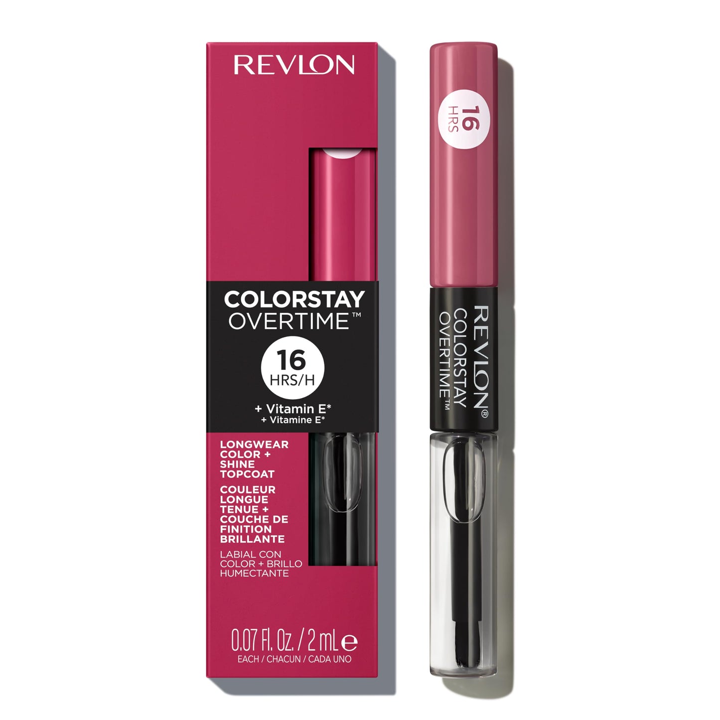 Revlon ColorStay Overtime Liquid Lip Color, Unlimited Mulberry [220] 0.07 oz (Pack of 3)