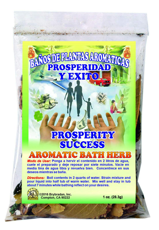 1 PC Aromatic Soothing Herbal Bath Prosperity & Success PROSPERIDAD & EXITO bano DE PLANTAS AROMATICAS - Made in USA - 1 OZ Beauty and Personal Care BRYBRADAN